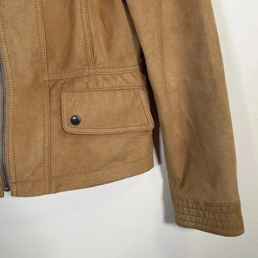 Eddie Bauer Seattle Suede Women's Medium Full Zip  Leather Jacket - Picture 6 of 16